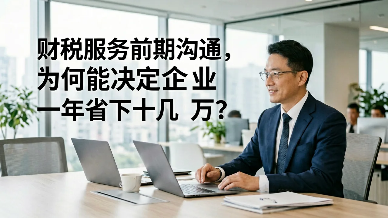 财税服务前期沟通，为何能决定企业一年省下十几万？